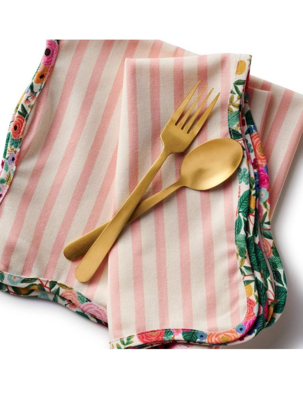 Rifle Paper Co. Set of Two Napkins in Rose Stripe!